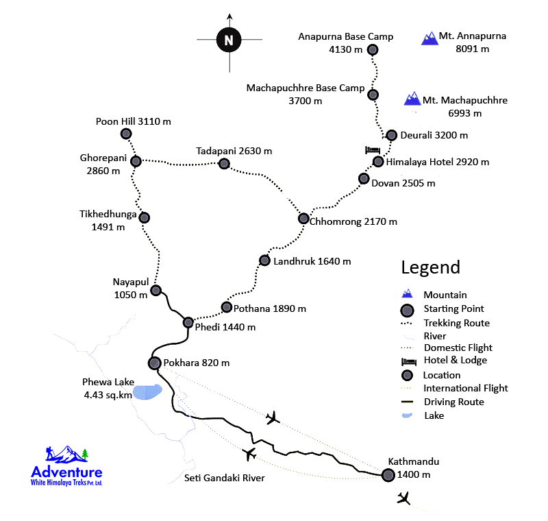 Annapurna Base Camp Map
